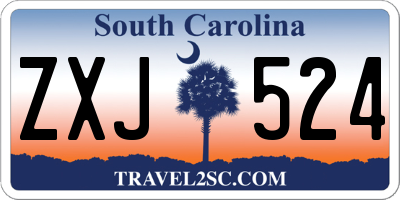 SC license plate ZXJ524