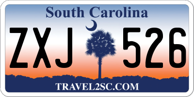 SC license plate ZXJ526