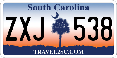 SC license plate ZXJ538
