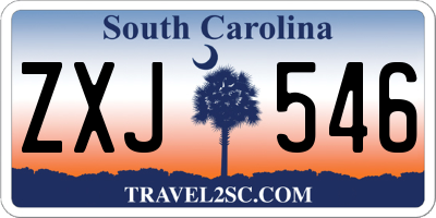SC license plate ZXJ546