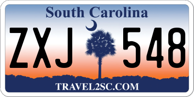 SC license plate ZXJ548