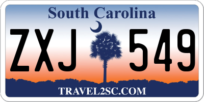 SC license plate ZXJ549