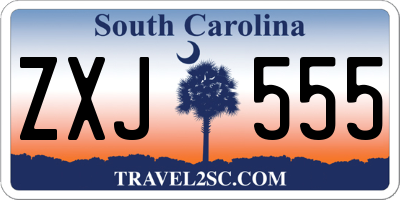 SC license plate ZXJ555