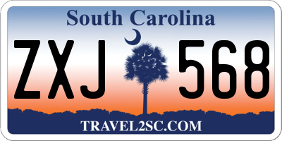 SC license plate ZXJ568