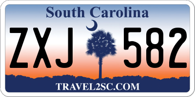 SC license plate ZXJ582