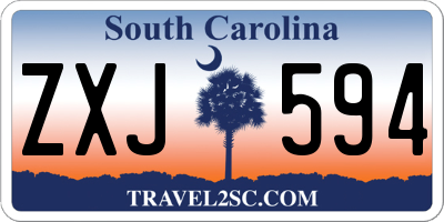 SC license plate ZXJ594