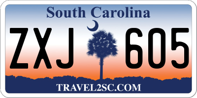 SC license plate ZXJ605