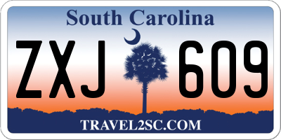 SC license plate ZXJ609