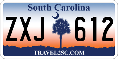 SC license plate ZXJ612
