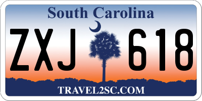 SC license plate ZXJ618