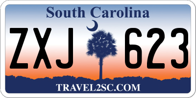 SC license plate ZXJ623