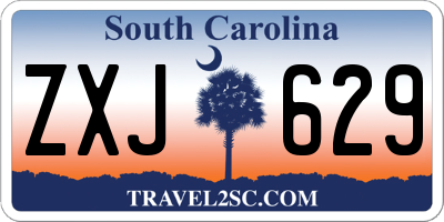 SC license plate ZXJ629