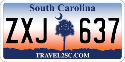 SC license plate ZXJ637