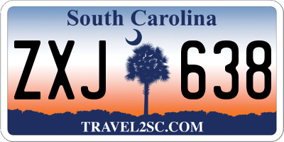 SC license plate ZXJ638