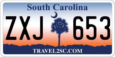 SC license plate ZXJ653