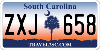 SC license plate ZXJ658
