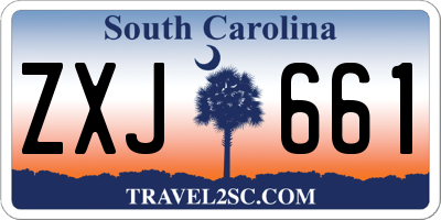 SC license plate ZXJ661