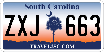 SC license plate ZXJ663