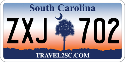 SC license plate ZXJ702