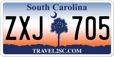 SC license plate ZXJ705