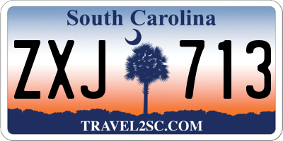 SC license plate ZXJ713