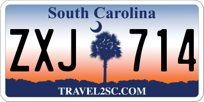 SC license plate ZXJ714