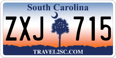 SC license plate ZXJ715