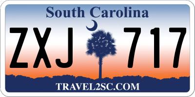 SC license plate ZXJ717