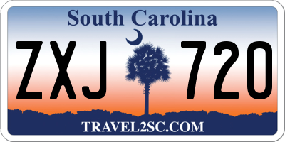 SC license plate ZXJ720
