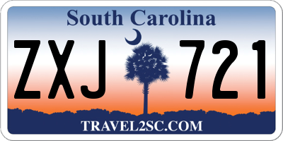 SC license plate ZXJ721