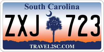 SC license plate ZXJ723