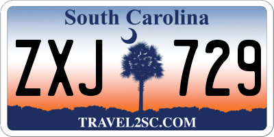 SC license plate ZXJ729