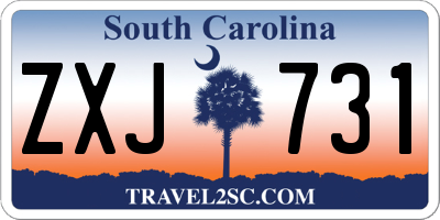 SC license plate ZXJ731