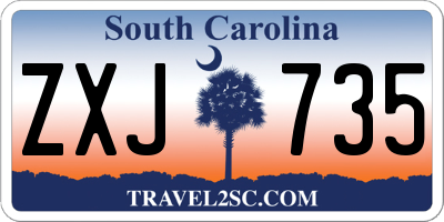 SC license plate ZXJ735