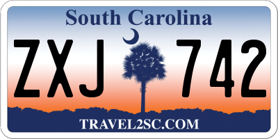 SC license plate ZXJ742