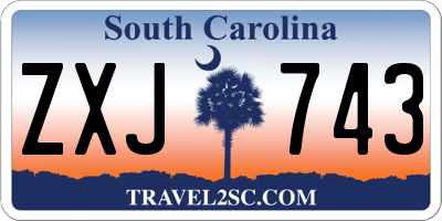 SC license plate ZXJ743