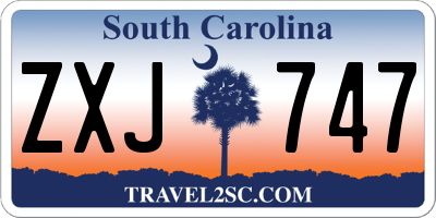 SC license plate ZXJ747