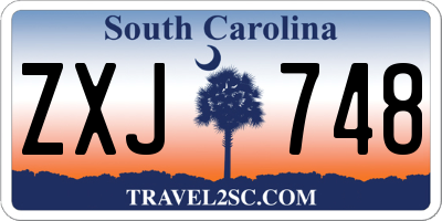 SC license plate ZXJ748