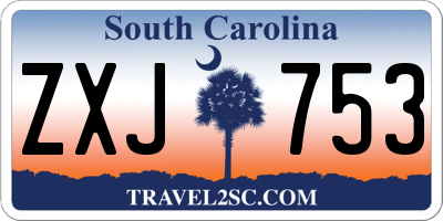SC license plate ZXJ753