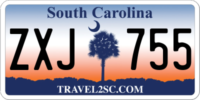 SC license plate ZXJ755