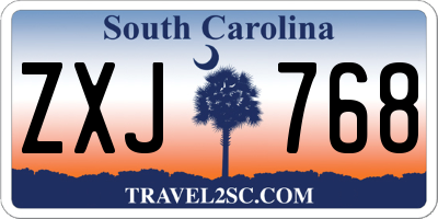 SC license plate ZXJ768