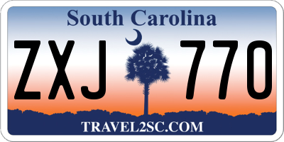 SC license plate ZXJ770