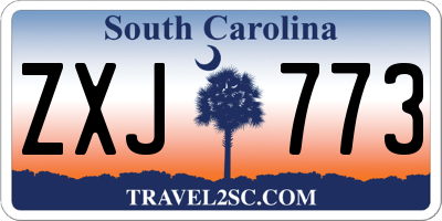 SC license plate ZXJ773