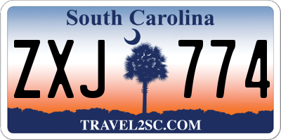 SC license plate ZXJ774