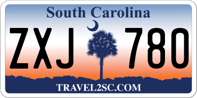 SC license plate ZXJ780