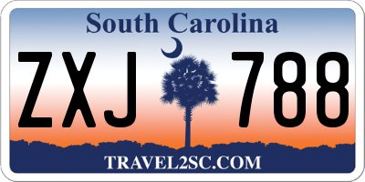 SC license plate ZXJ788