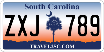 SC license plate ZXJ789