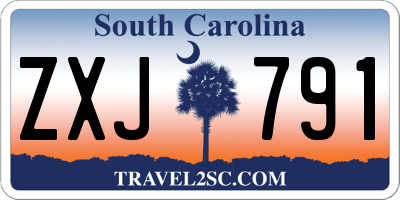 SC license plate ZXJ791