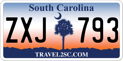 SC license plate ZXJ793