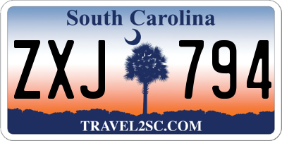 SC license plate ZXJ794